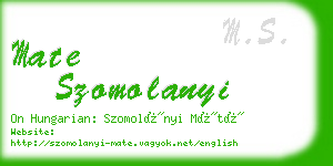 mate szomolanyi business card